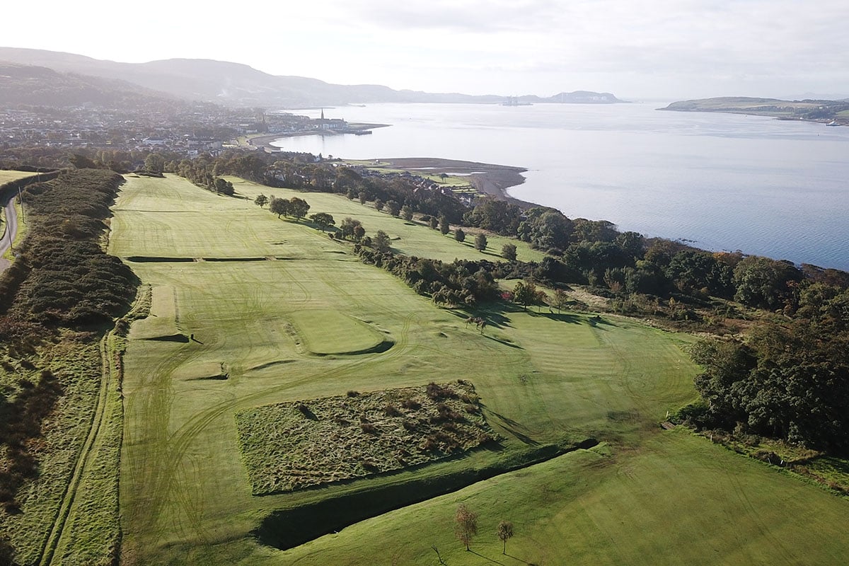 Aerial view of Routenburn Golf Course