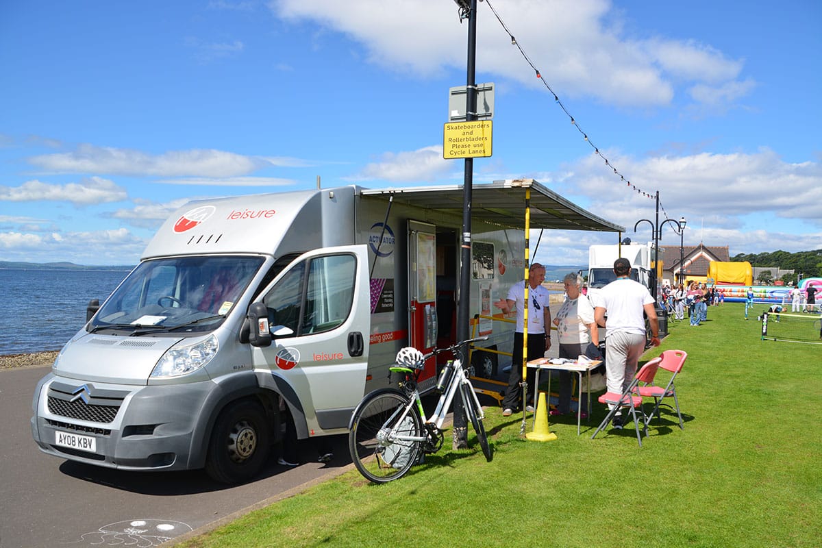 ACTIVATOR our mobile, physical activity and health unit at event