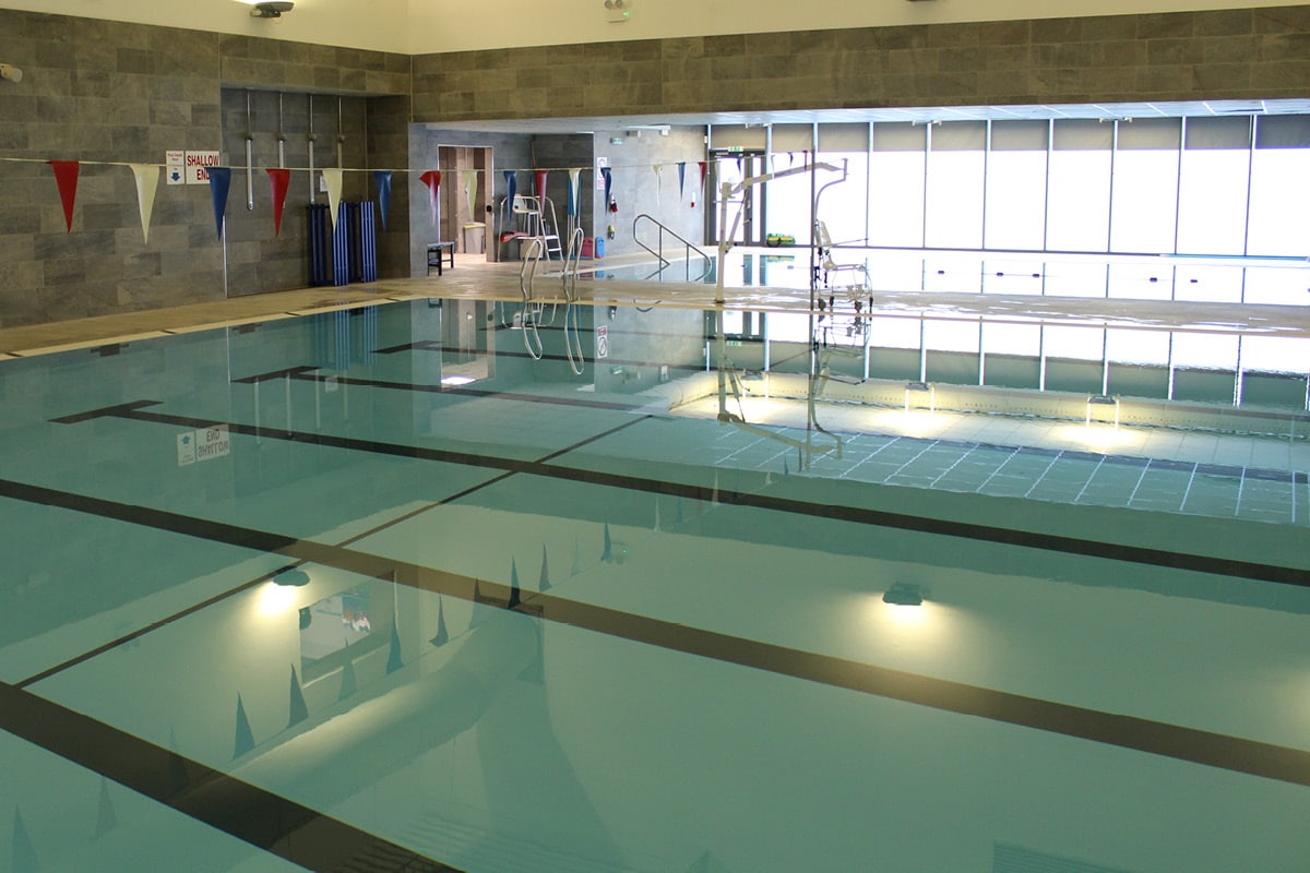 Swimming pool and a teaching pool