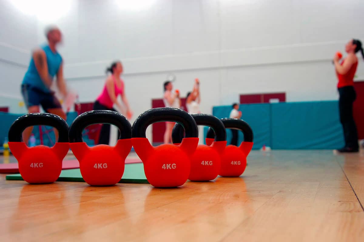 Kettlebells exercise class