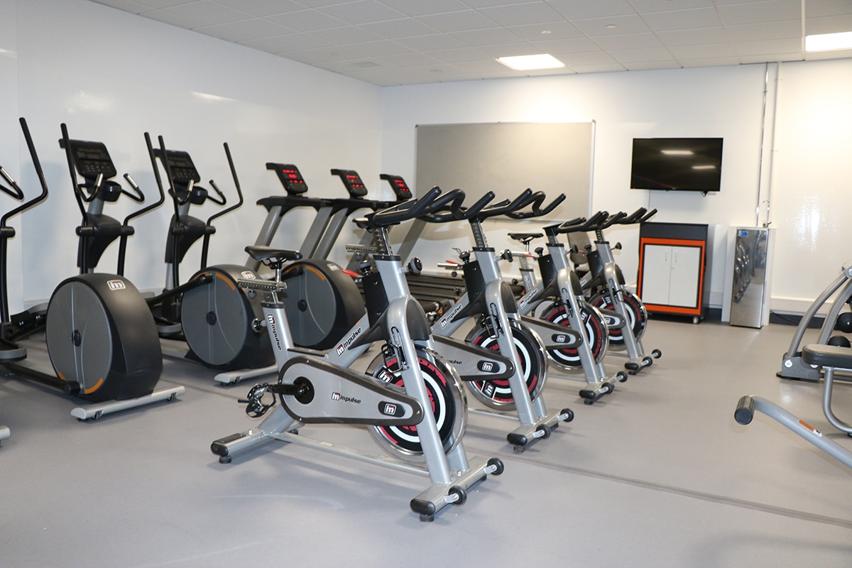 Exercise bikes and gym equipment
