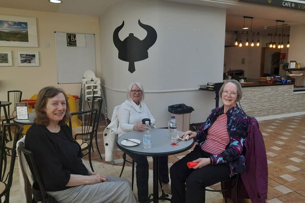 Invigor8 class members at Vikingar Cafe