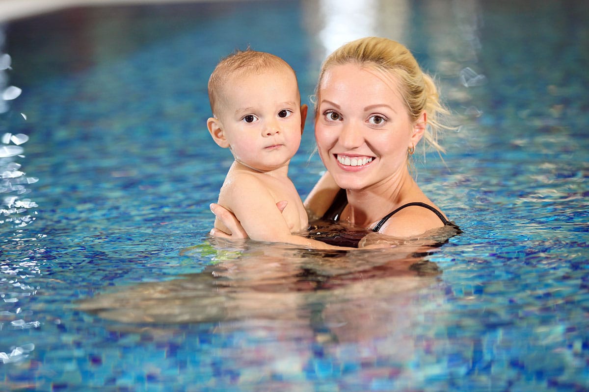 early-years Mum and child in swimming pool